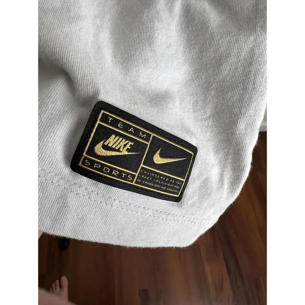 Nike “The Nike Tee” Gold Marble Logo T-Shirt Graphic Tee Size L - Picture 3 of 5